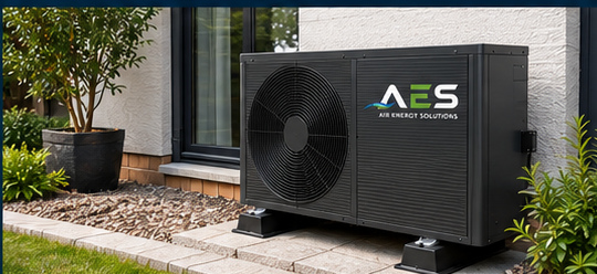 Black AES heat pump from the desktop home page